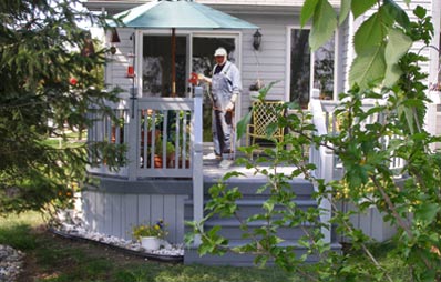 California Dad on Michigan Deck
