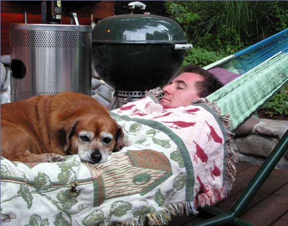 ginger and michael in hammock
