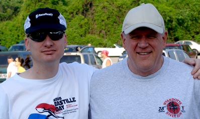 Shaun and Dad at Memorial Day Race